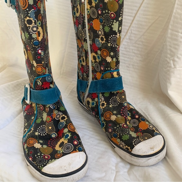 Killah Retro Floral mid-calf Boots US 8.5 - Picture 5 of 12